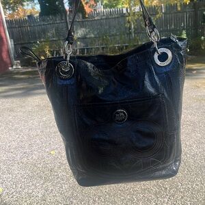 Coach Alex patent leather tote